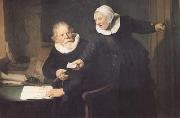 REMBRANDT Harmenszoon van Rijn The Shipbuilder and his Wife (mk25) Norge oil painting reproduction